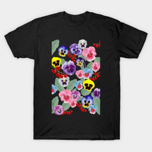 Pansies and Berries T-Shirt